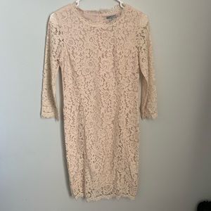 H&M Floral Lace Light Pink Dress Size- Small